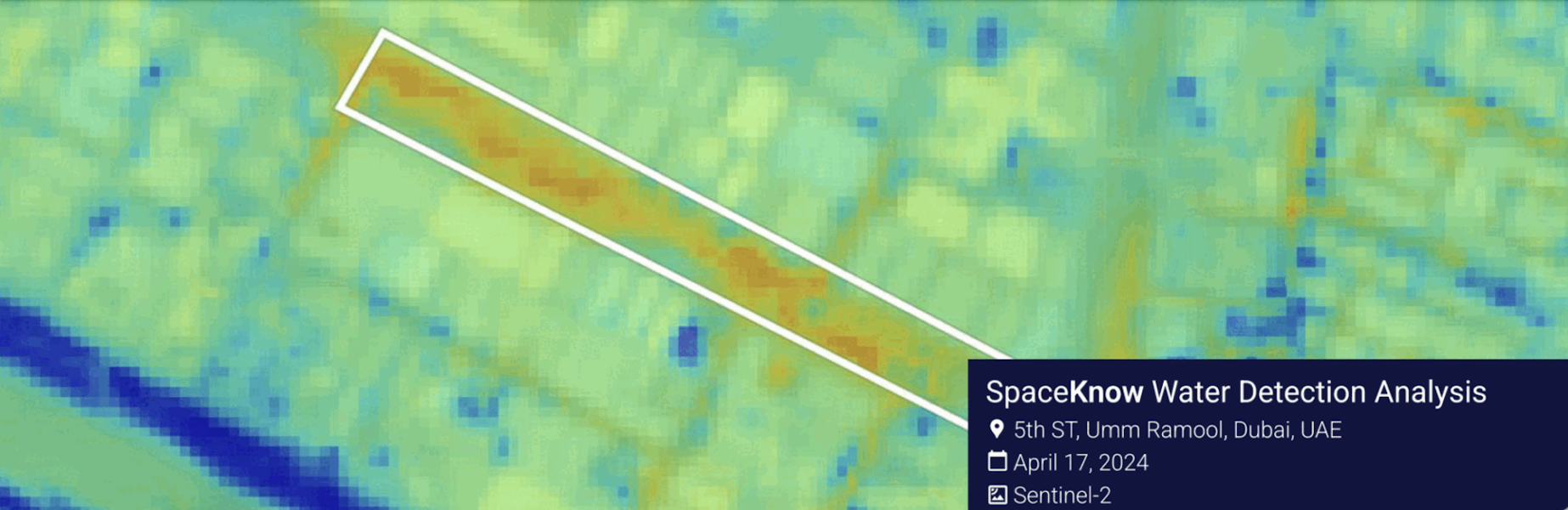 Spaceknow Dubai Flooding 2024 via Satellite Imagery - SpaceKnow